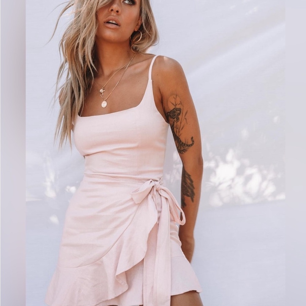 Princess polly cottage hill mini dress in blush pink